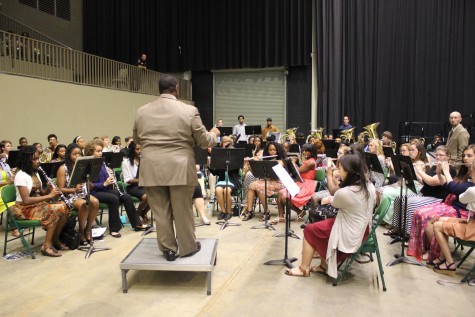 Mr. Matlock leads the band. 