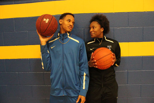 From left, Joseph Jones and Alayjah Sherer are leading their respective teams in scoring.