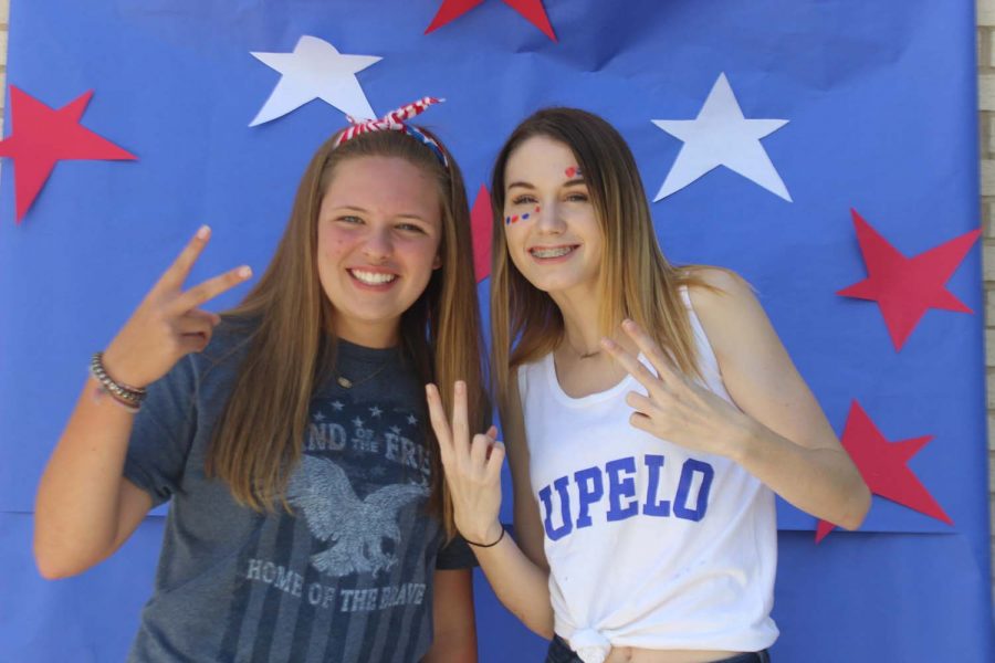 Emily Gray Cannon and A.J. McMath posing for America day