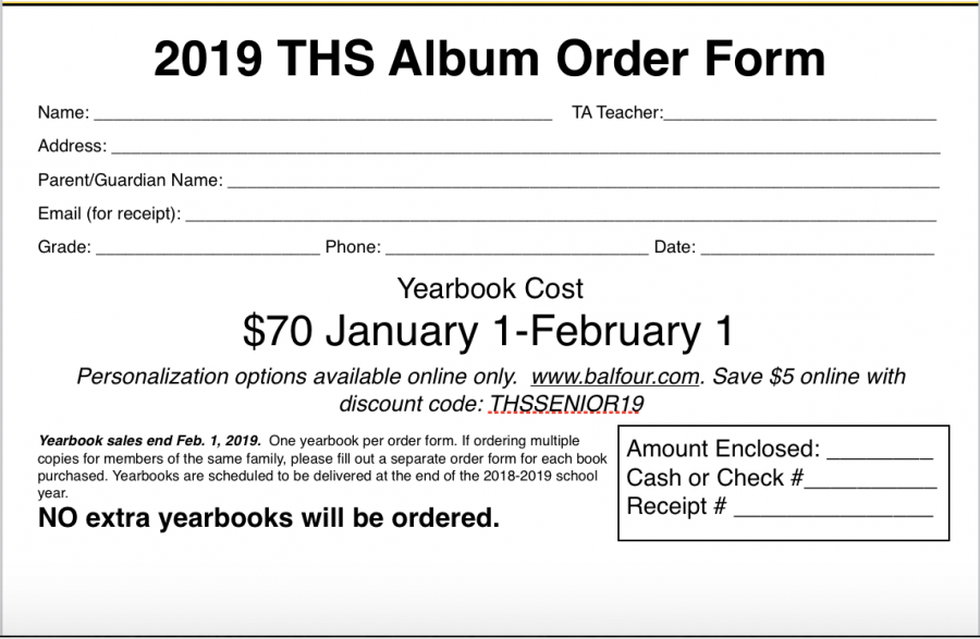 THS+2019+Yearbook+Order+Form.++Return+to+Mrs.+Chumley+in+A116.++Payment+Plans+available.++