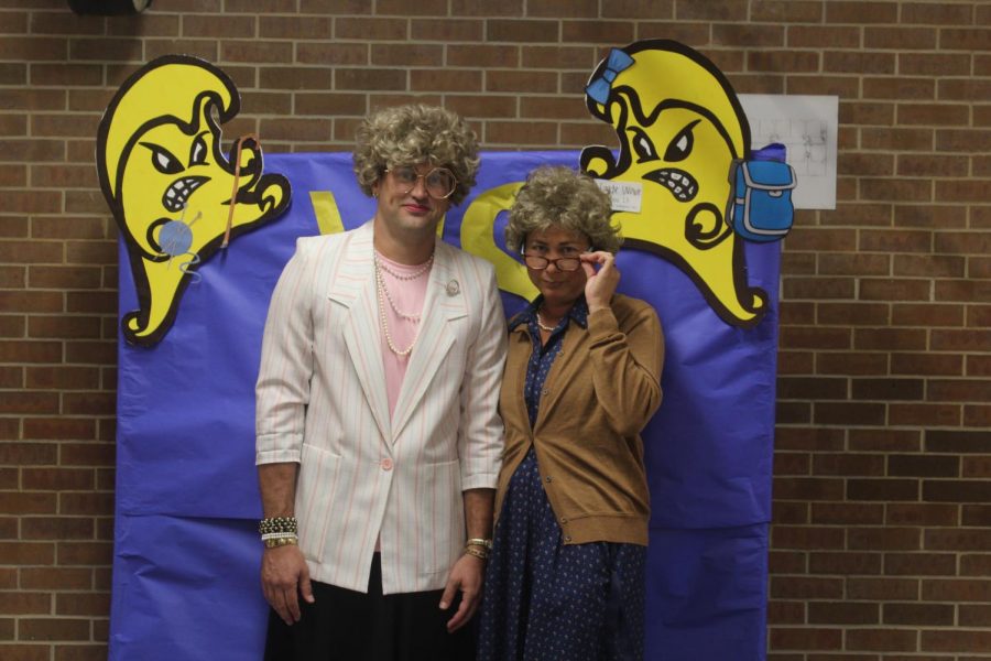 Mrs. (er..) Coach Justice and Coach Norwood show off their Golden Girl (er..) Wave Pride. 