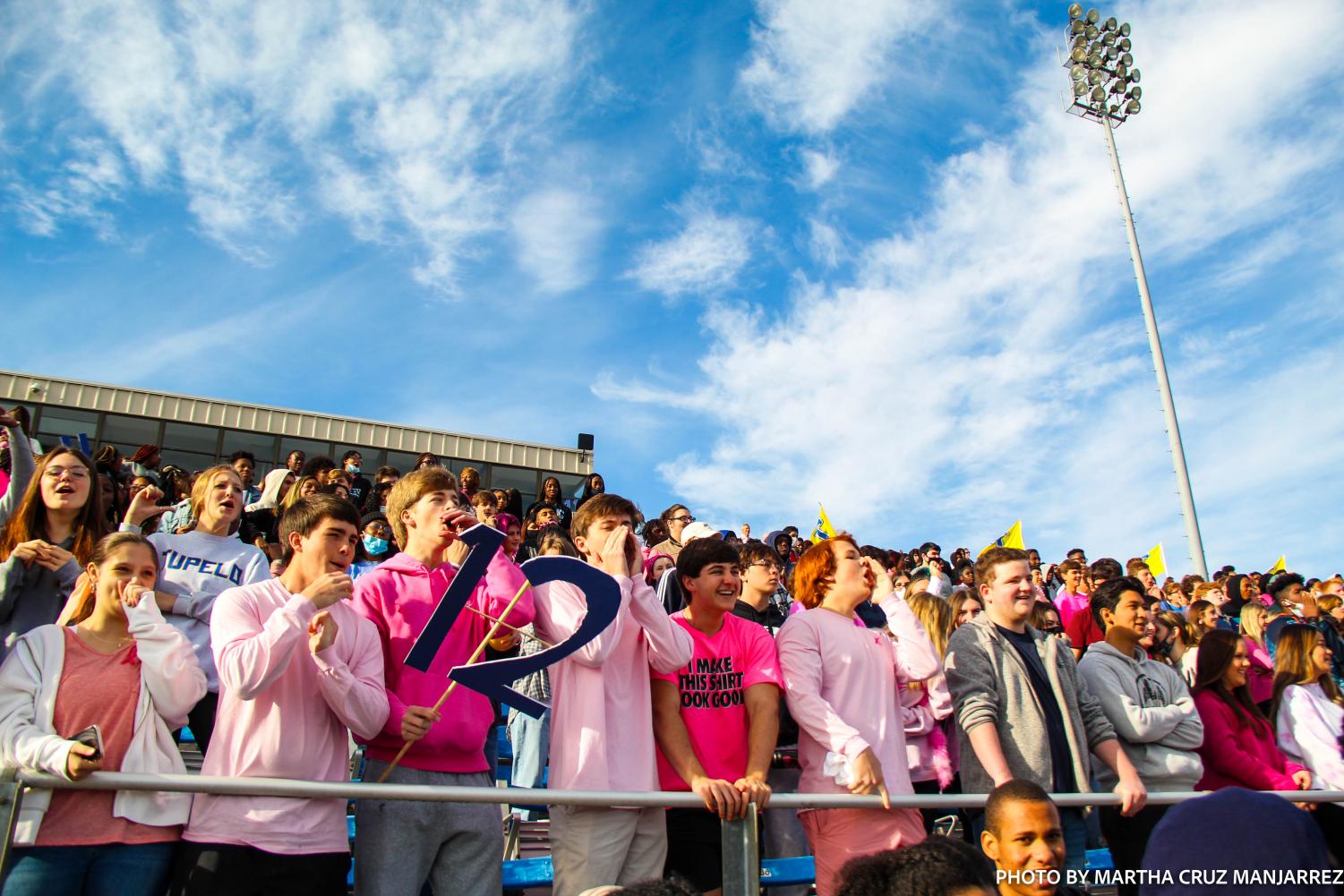 Pink Out Pep Rally Held at Tupelo Golden Wave Stadium