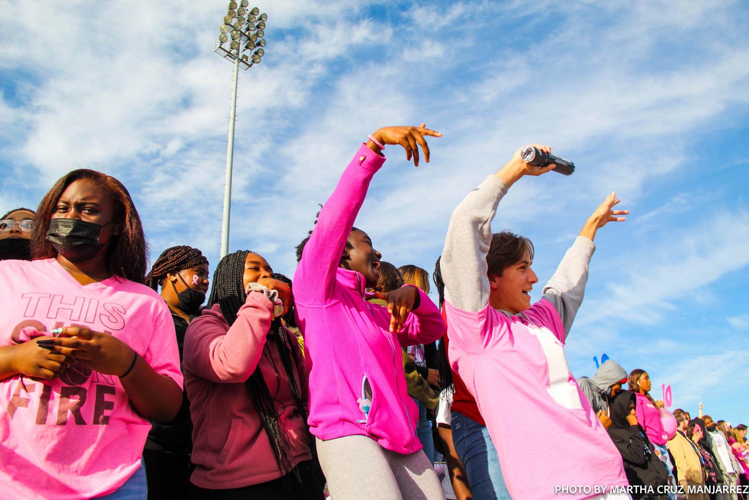 Pink Out Pep Rally Held at Tupelo Golden Wave Stadium