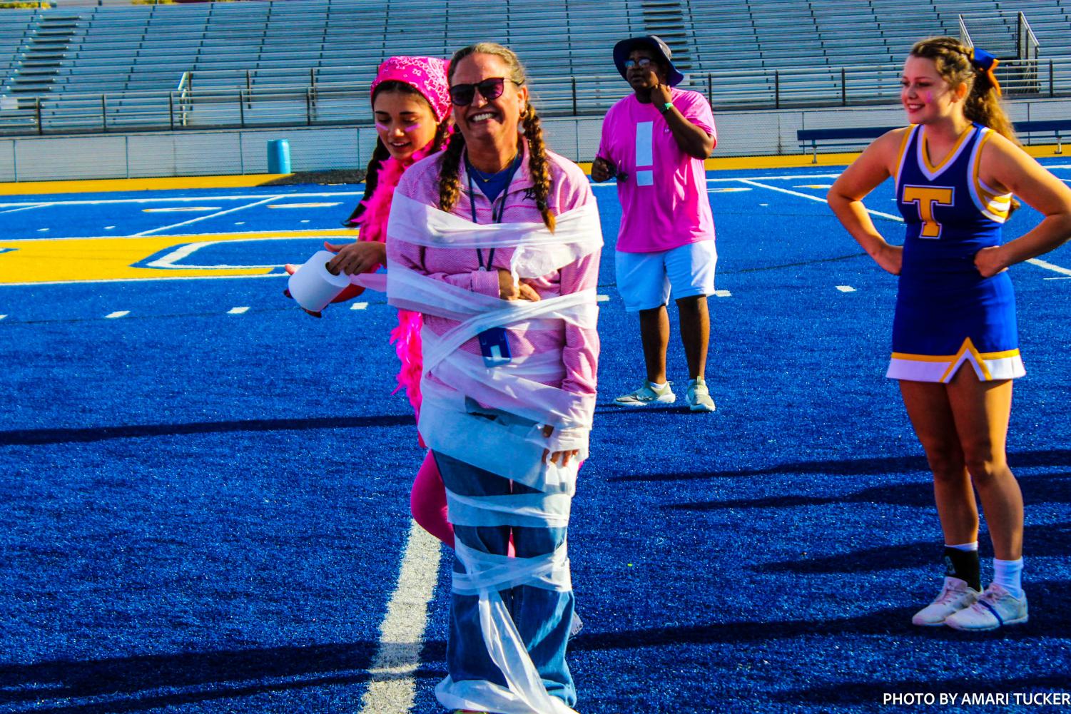 Pink Out Pep Rally Held at Tupelo Golden Wave Stadium