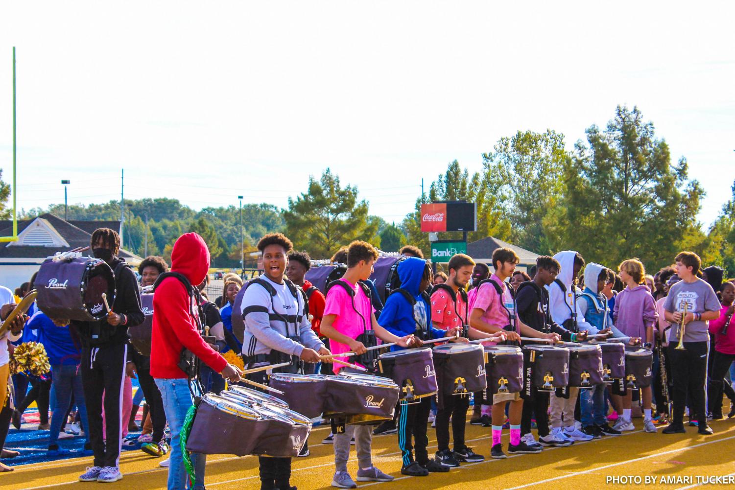 Pink Out Pep Rally Held at Tupelo Golden Wave Stadium