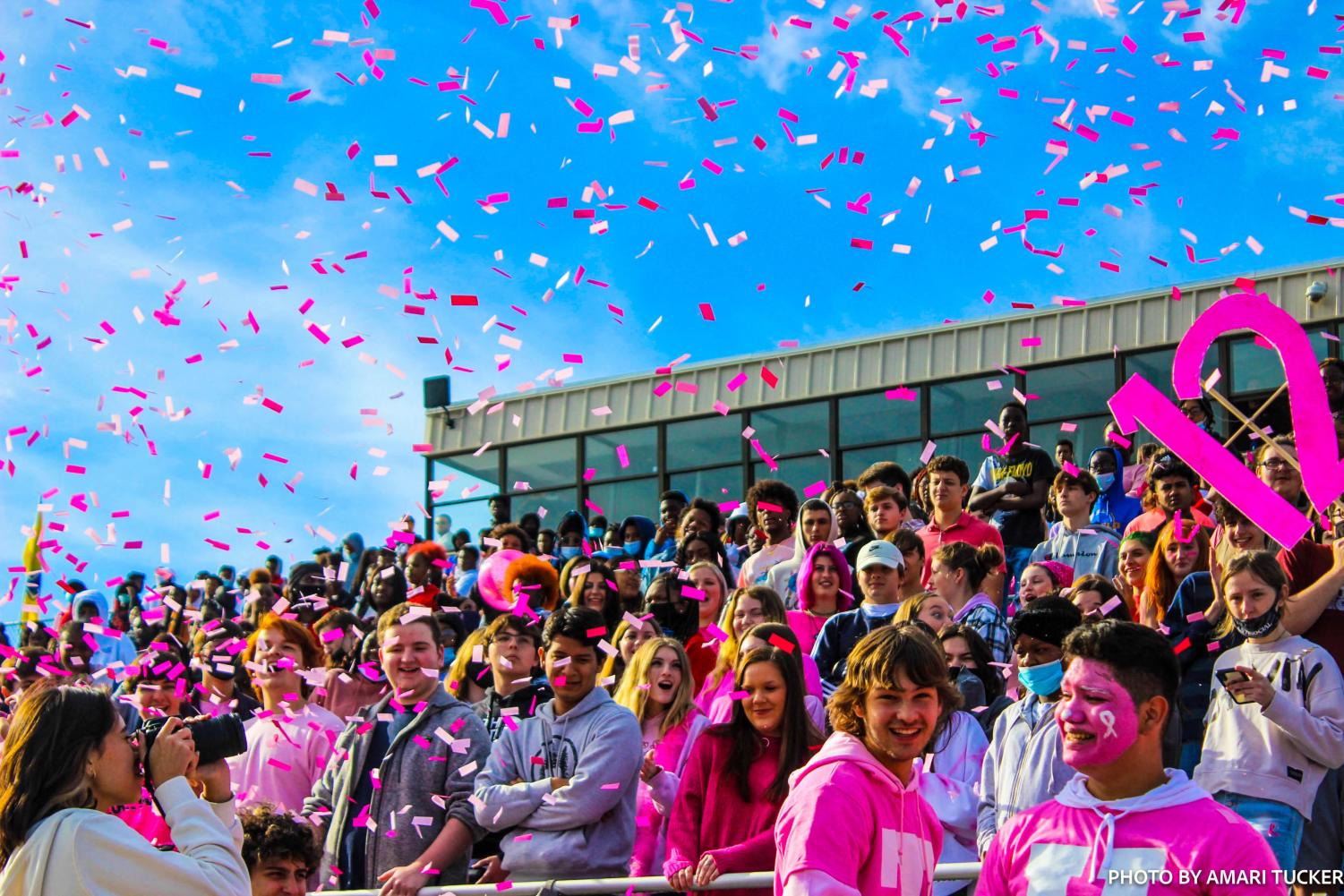 Pink Out Pep Rally Held at Tupelo Golden Wave Stadium