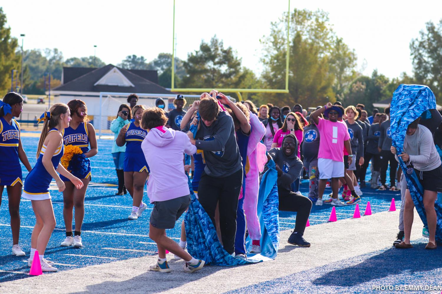 Pink Out Pep Rally Held at Tupelo Golden Wave Stadium