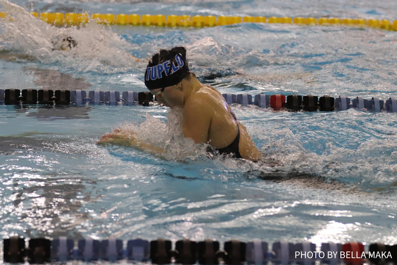 Tupelo+swims+at+the+2022+MHSAA+Championship.
