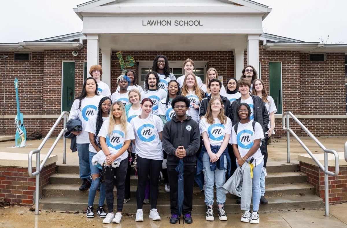 Middle College students visit kids at Lawhon elementary school. Photo by Ryan Coon, TPSD photographer