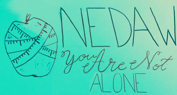 NEDAW: You are not alone graphic with ruler around an apple