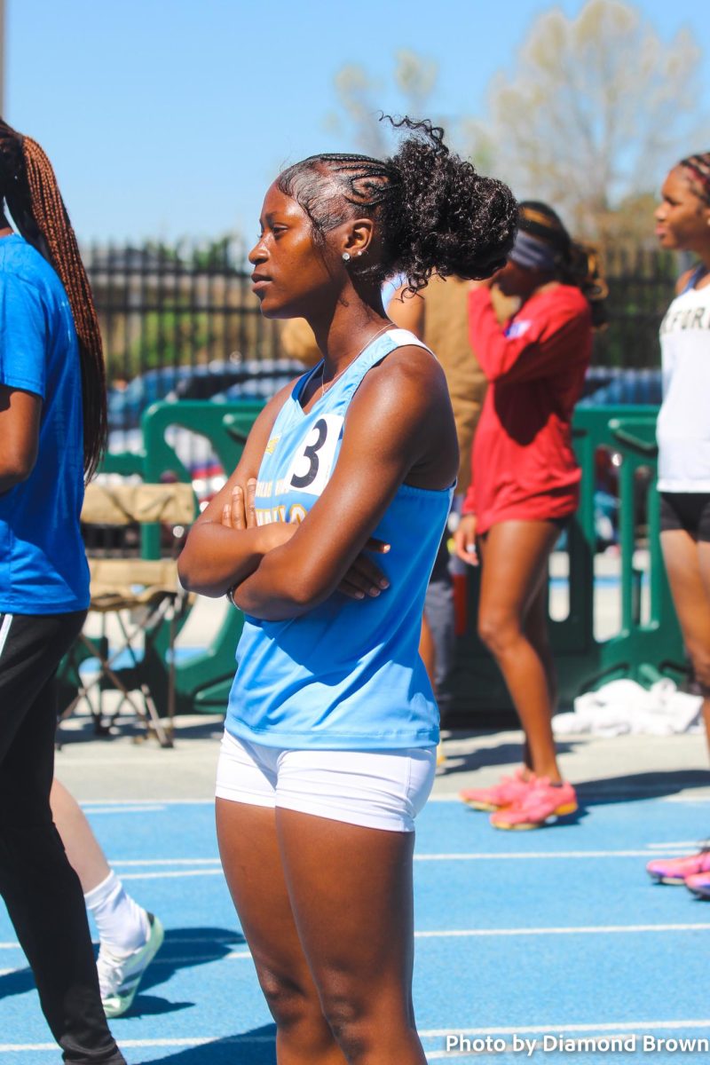 Kaleigh Brand waiting for her turn in her event