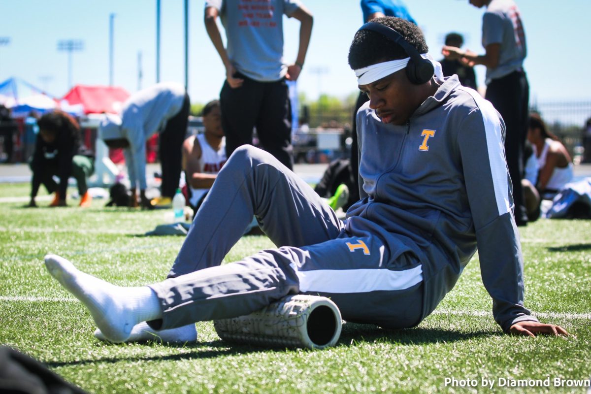 AC Fears stretching before his next race