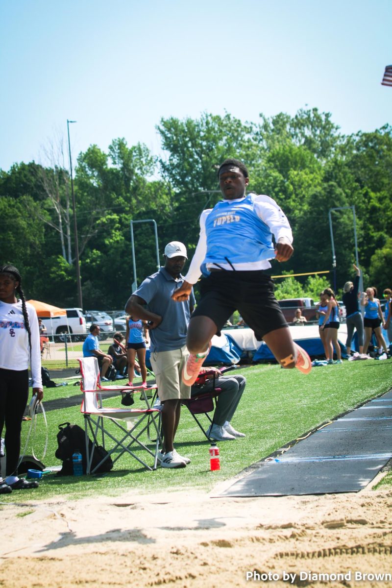 Christerion Patton doing long jump